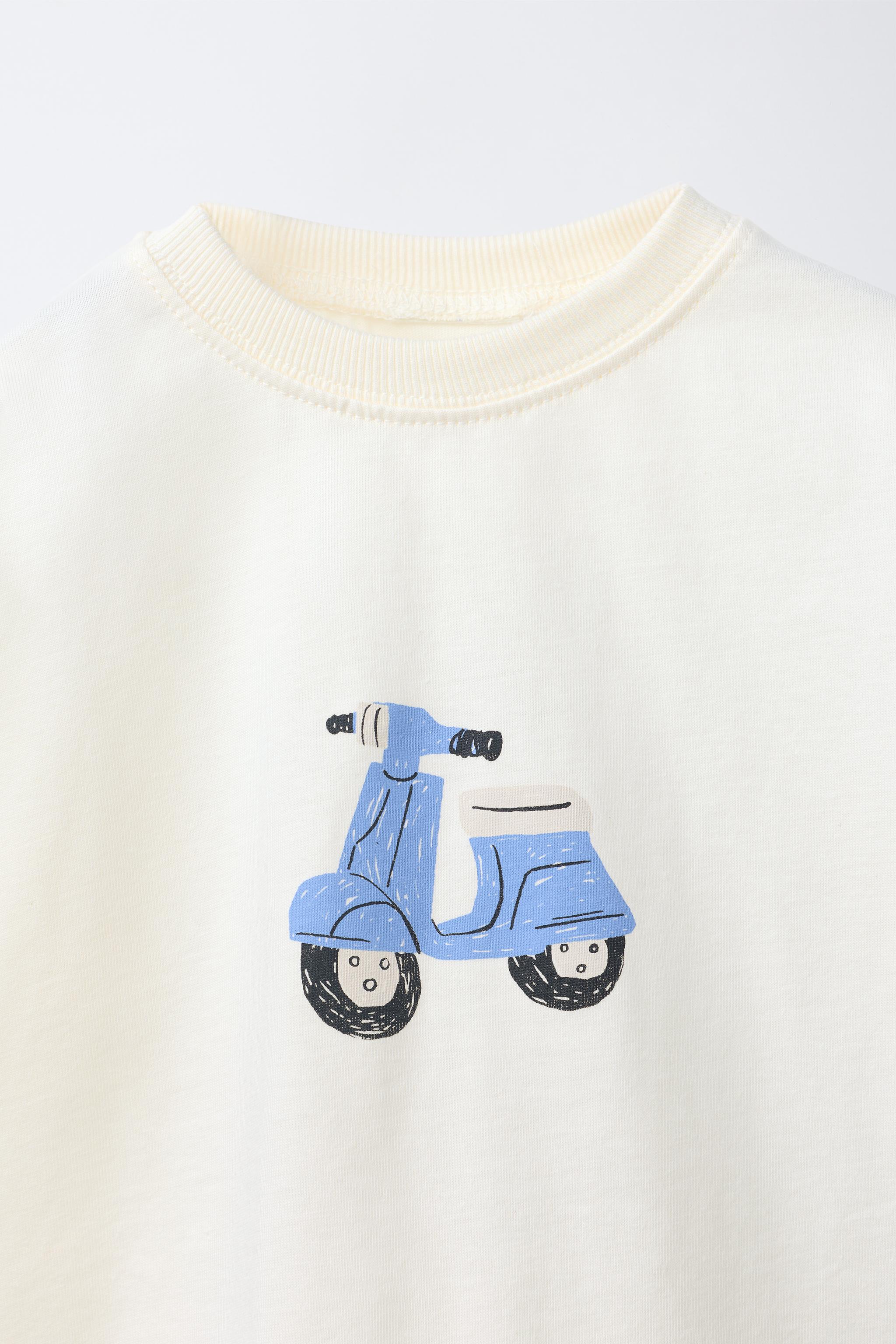 T-SHIRT IMPRIMÉ MOTO
